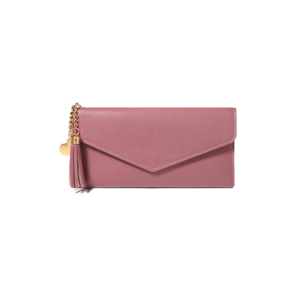 Trifold Tassel Heart Wallets (Color: Purple) - Picture 1 of 8